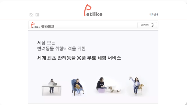 펫라이크 랜딩 화면